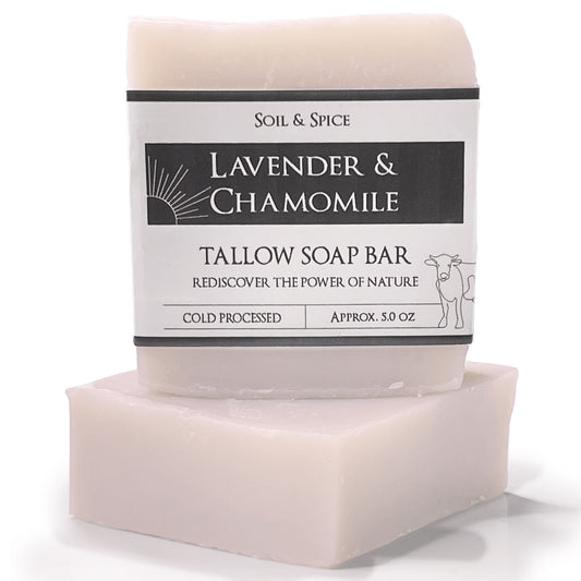 Lavender & Chamomile Tallow Soap Bar