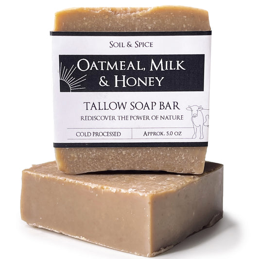 Oatmeal, Milk & Honey Tallow Soap Bar