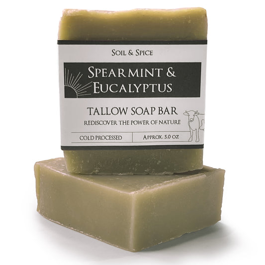 Spearmint & Eucalyptus Tallow Soap Bar