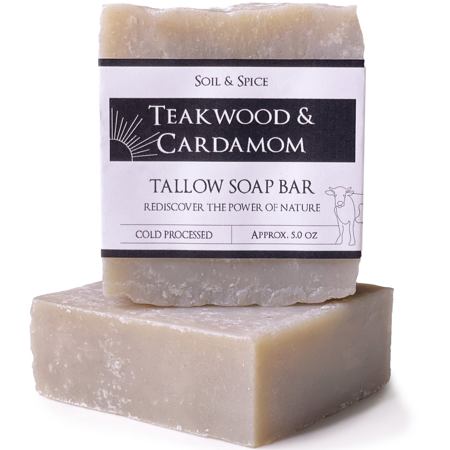 Teakwood & Cardamom Tallow Soap Bar