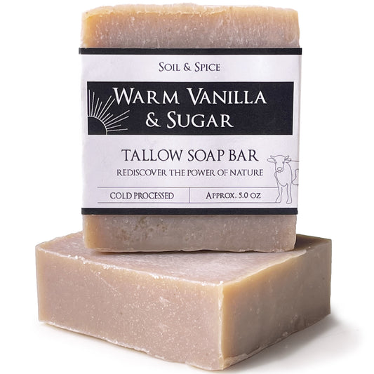 Warm Vanilla & Sugar Tallow Soap Bar